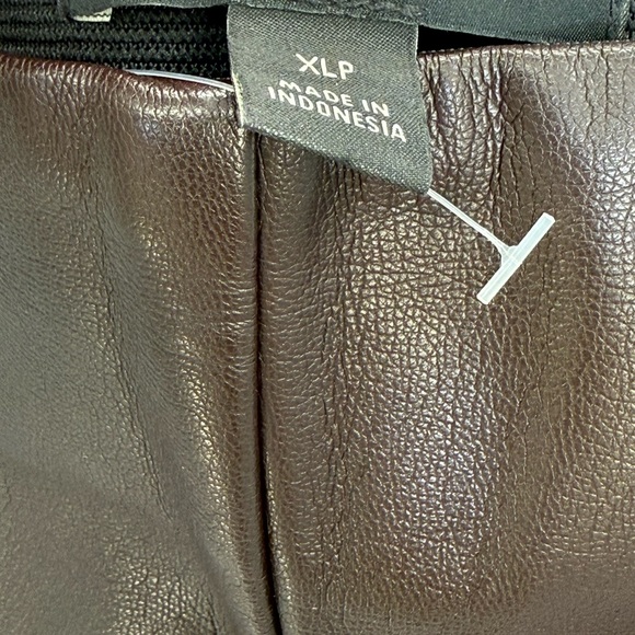 Ann Taylor Brown Skinny High-Waisted Leather Pants Size XL P - Picture 12 of 16